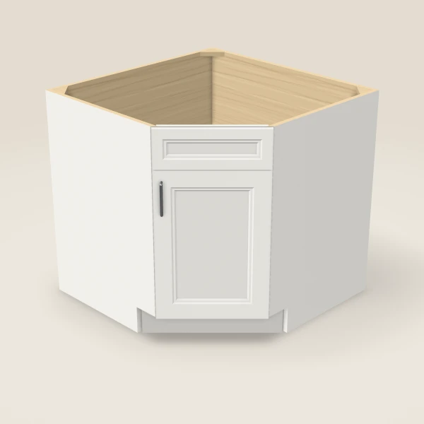 36" Base Corner Diagonal Sink Cabinet, 3D picture