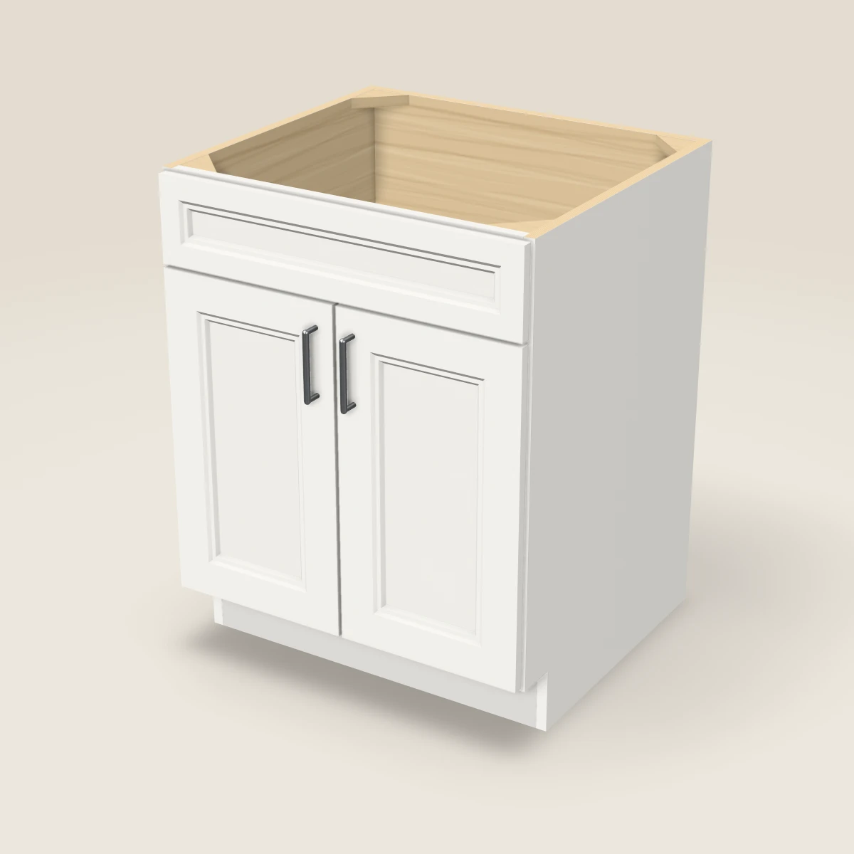 27" Sink Base Cabinet, 3D picture