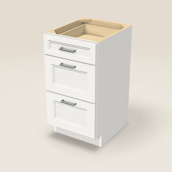 18" Three Drawer Vanity Cabinet, 3D picture