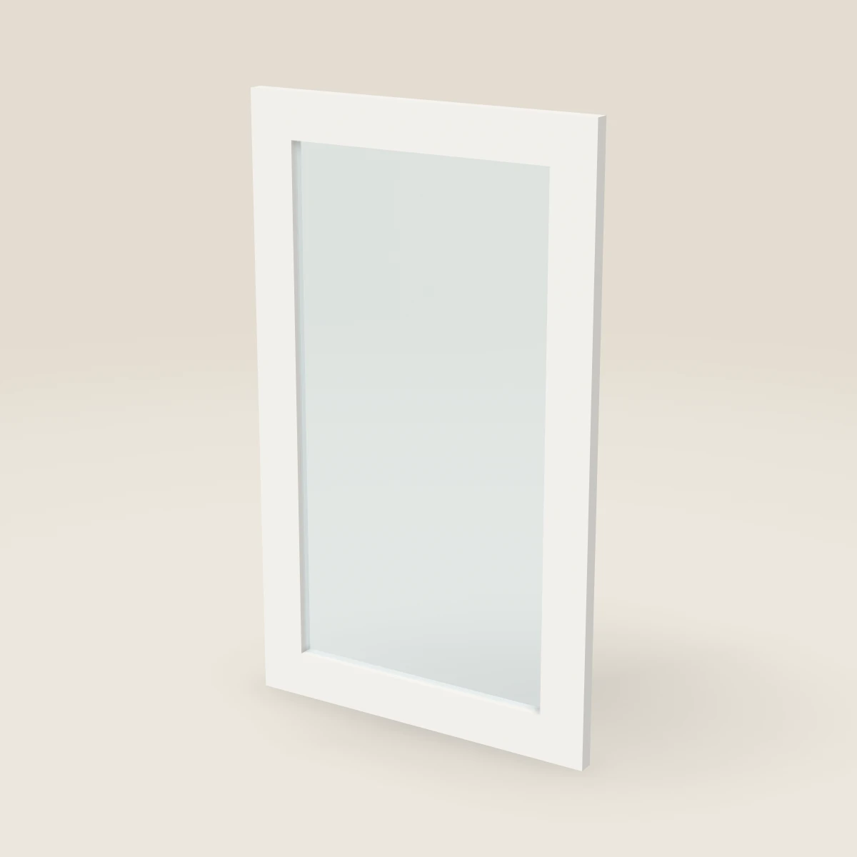 Puerta de vidrio para gabinete de pared de 18" — 30" de alto, imagen en 3D
