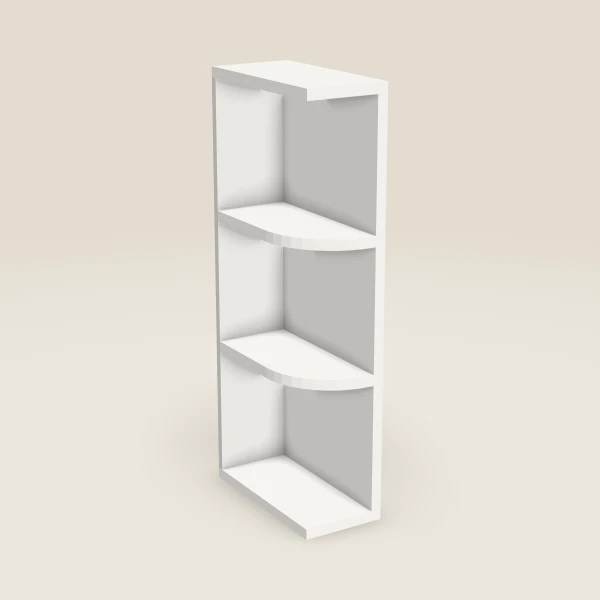 6" Wall End Shelf Cabinet, 3D picture