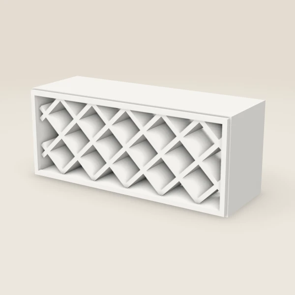 36" Wall Wine Rack, 3D picture