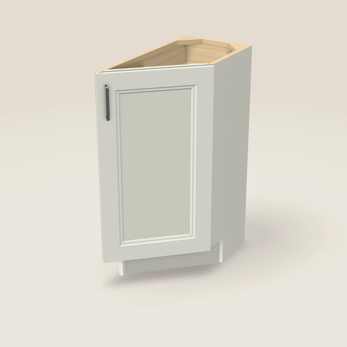 12" Base Angle Corner Cabinet, 3D picture