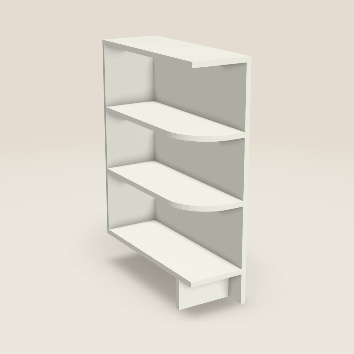9" Base End Shelf, 3D picture