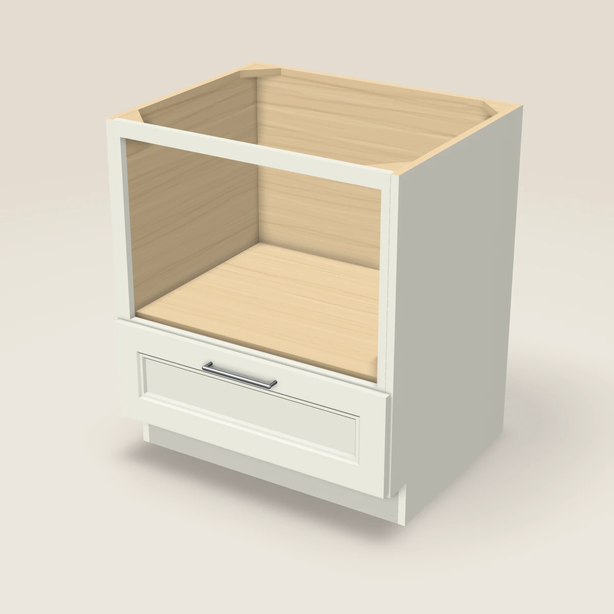 30" Base Microwave Cabinet, 3D picture