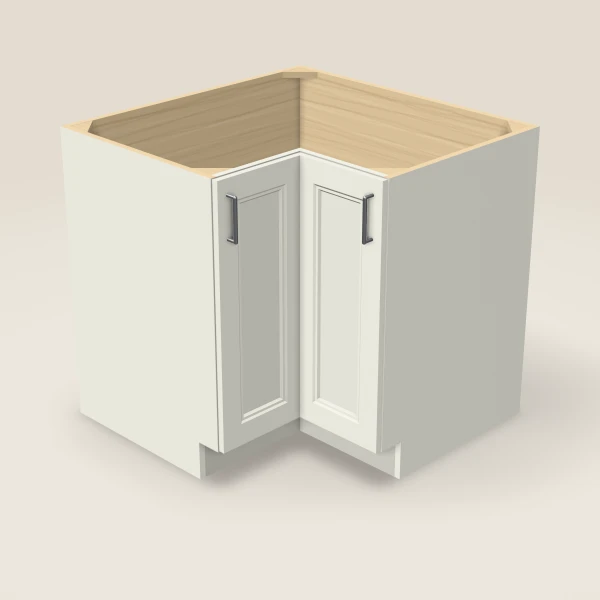 36" Base Corner Diagonal Lazy Susan Cabinet, 3D picture