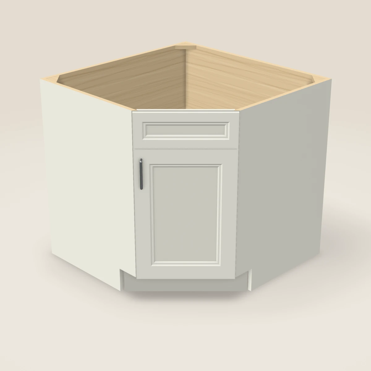 36" Base Corner Diagonal Sink Cabinet, 3D picture
