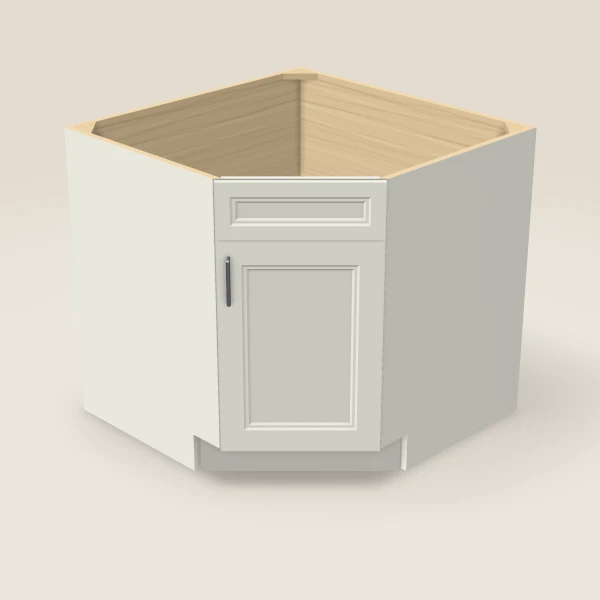 36" Base Corner Diagonal Sink Cabinet, 3D picture
