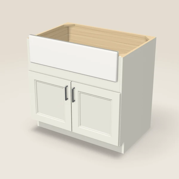 36" Farm Sink Base Cabinet, 3D picture