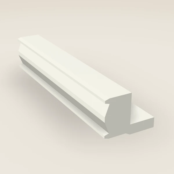 96" Shaker Light Rail Molding, 3D picture