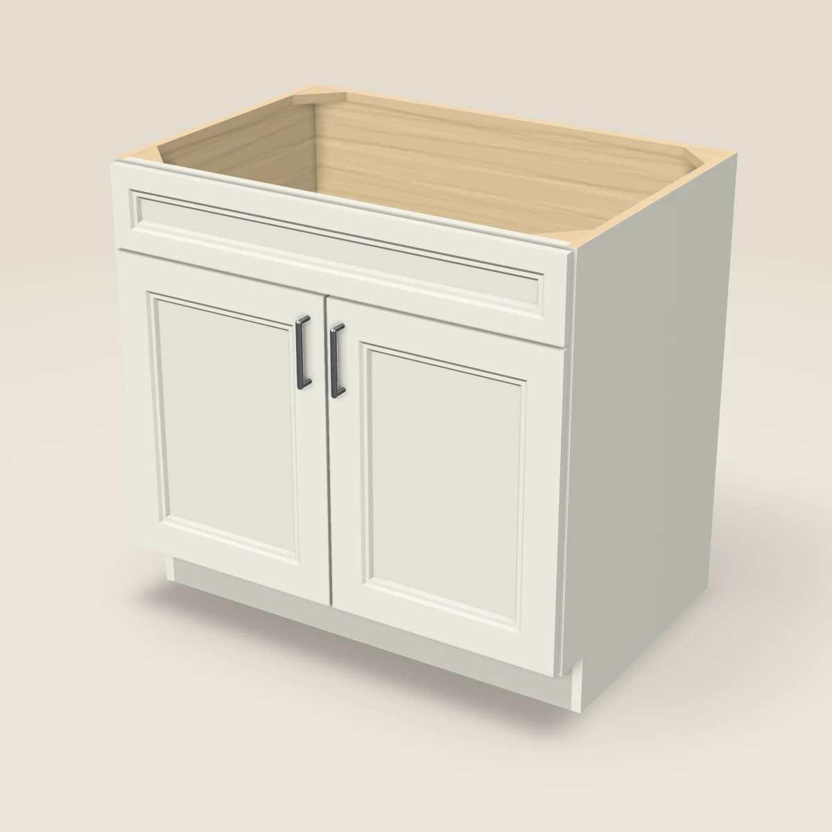 36" Sink Base Cabinet, 3D picture