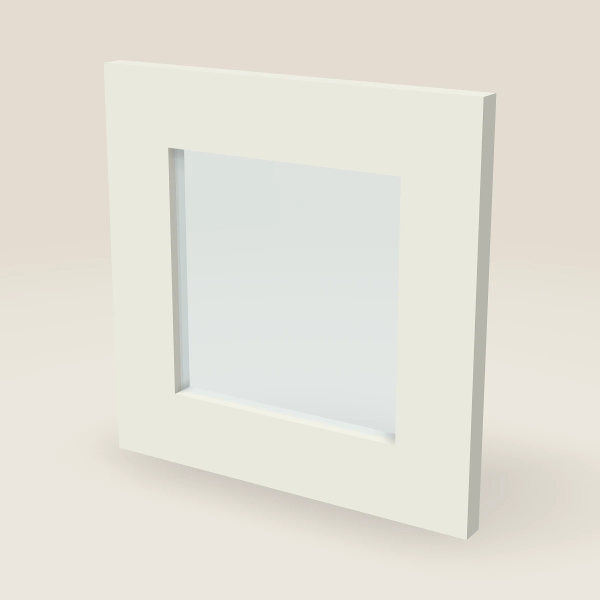 Puerta de vidrio para gabinete de pared de 12" — 12" de alto, imagen en 3D