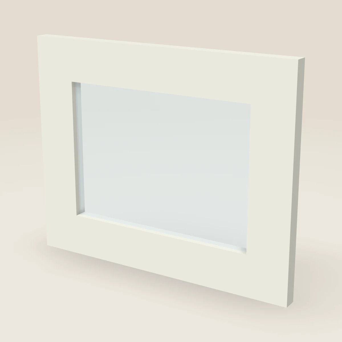 15" Wall Cabinet Glass Door — 12" High, 3D picture