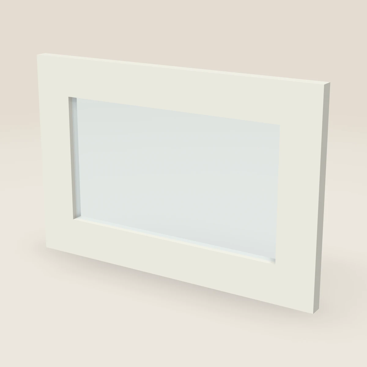 Puerta de vidrio para gabinete de pared de 18" — 12" de alto, imagen en 3D