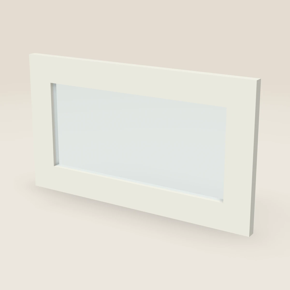 Puerta de vidrio para gabinete de pared de 21" — 12" de alto, imagen en 3D