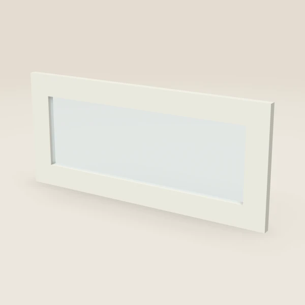27" Wall Cabinet Glass Door — 12" High, 3D picture
