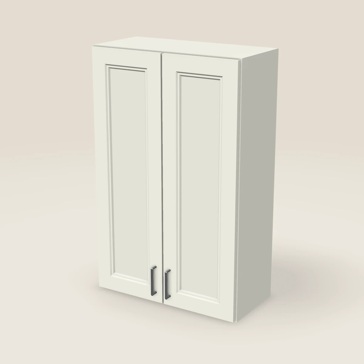 Gabinete de pared de dos puertas de 27" — 42" de alto, imagen en 3D