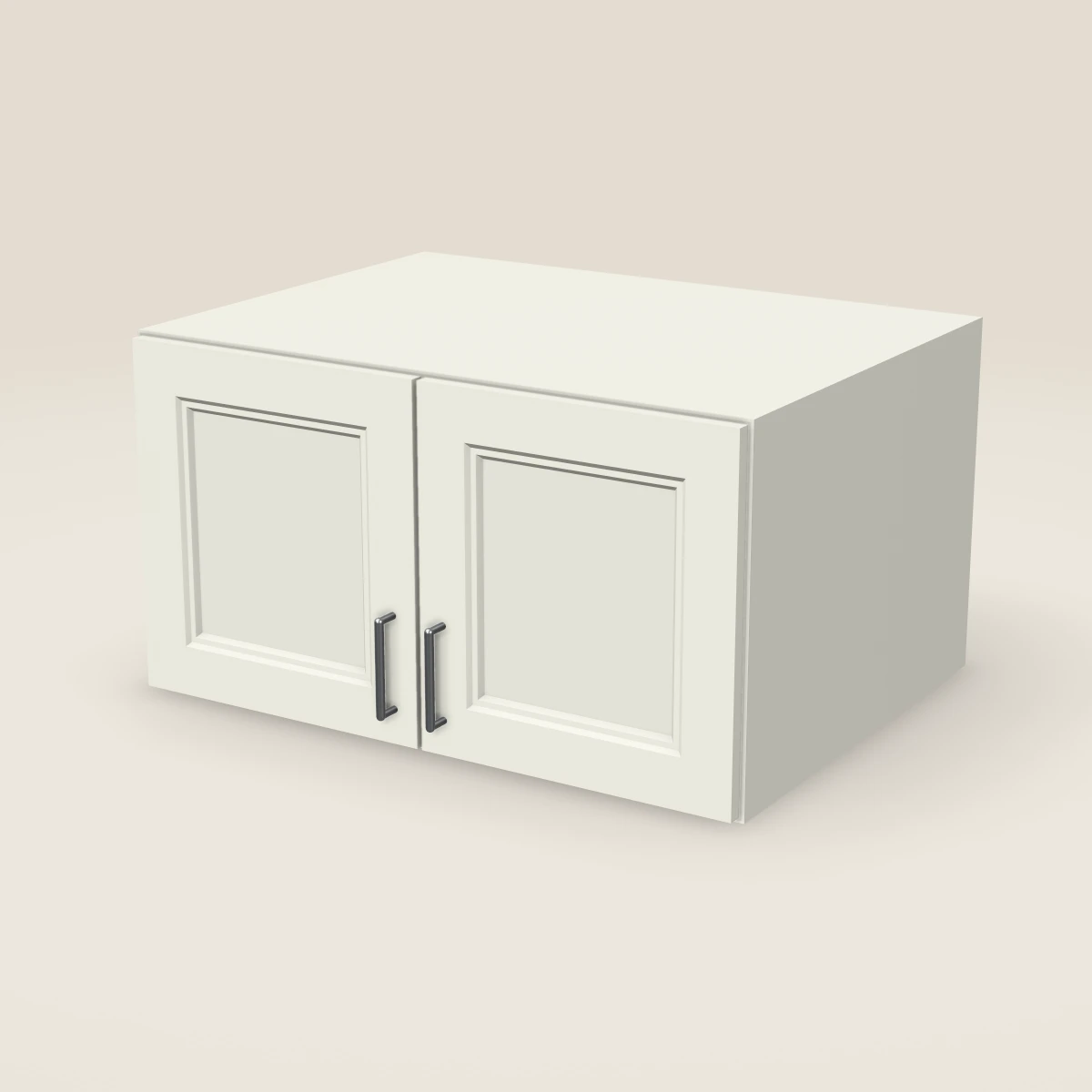 Gabinete de pared de dos puertas de 33" — 18" de alto, imagen en 3D