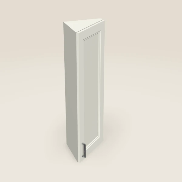 12" Wall Angle Corner Cabinet — 42" High, 3D picture