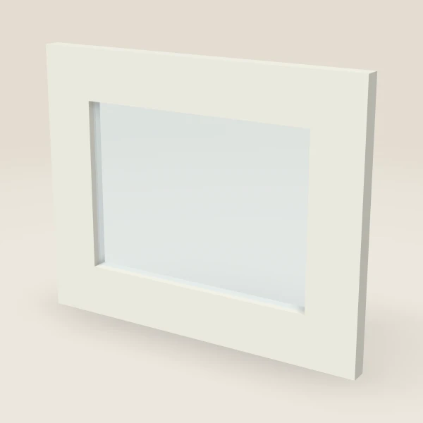 15" Wall Cabinet Glass Door — 12" High, 3D picture