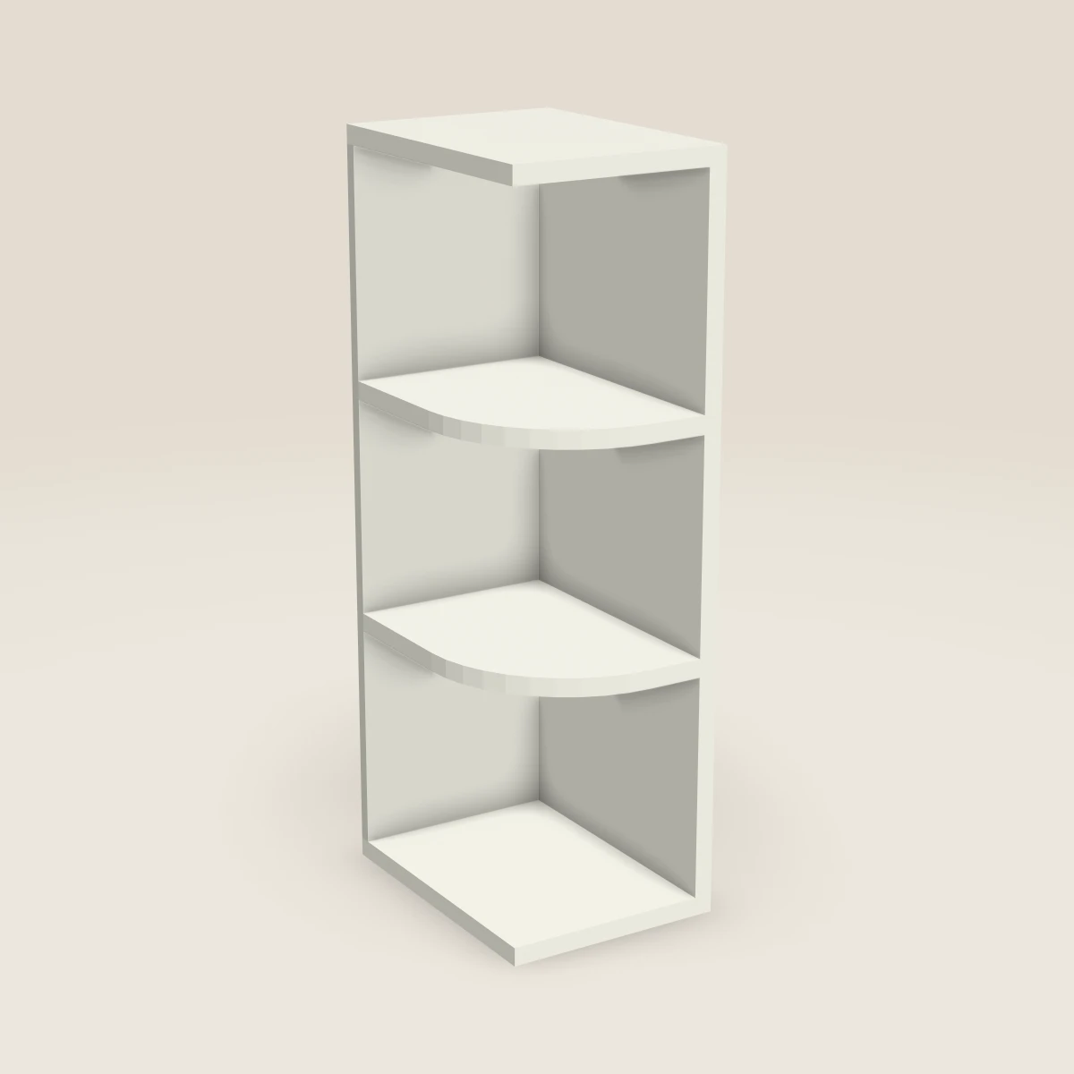 9" Wall End Shelf Cabinet — 30" High, 3D picture