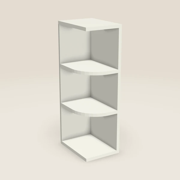 9" Wall End Shelf Cabinet — 30" High, 3D picture