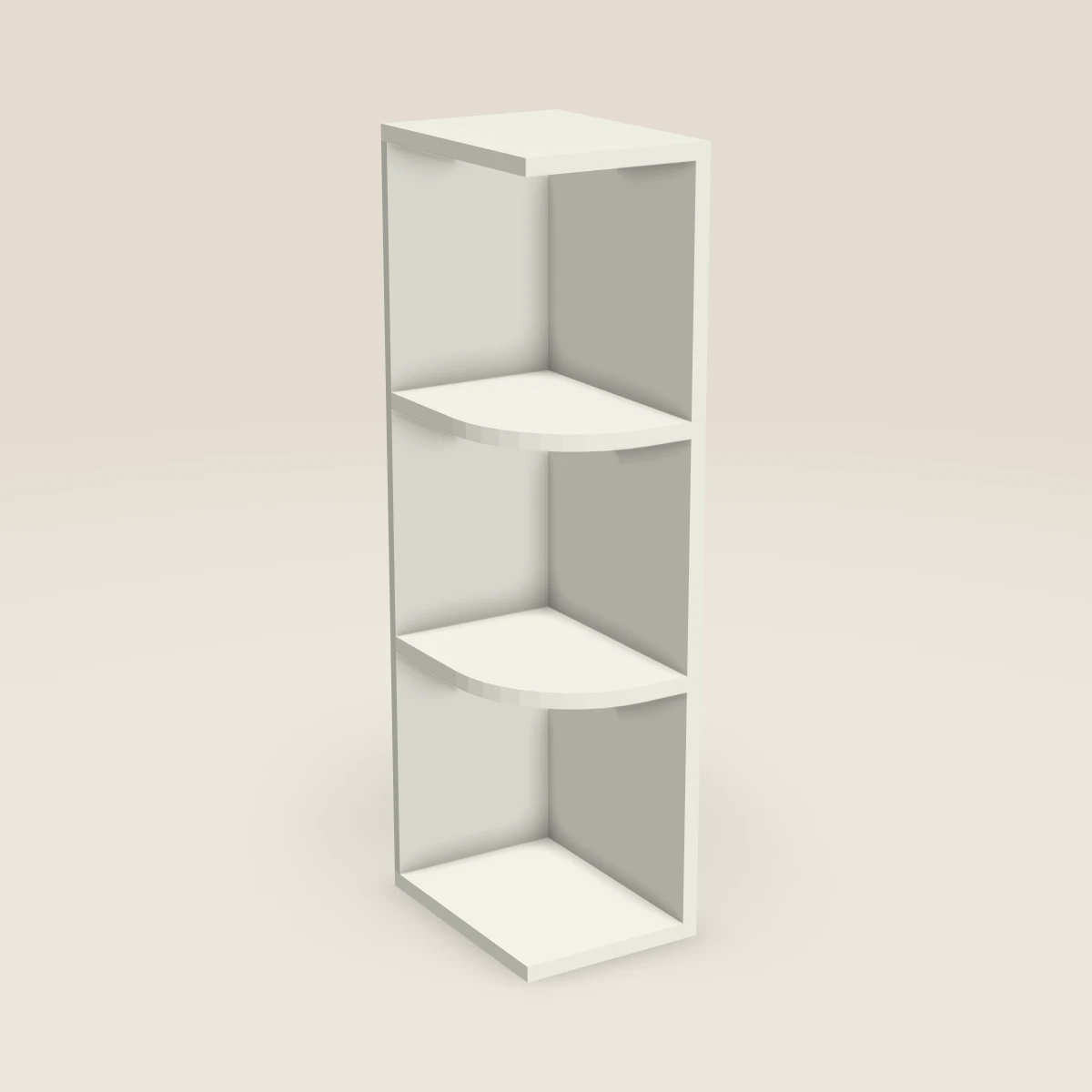 9" Wall End Shelf Cabinet — 36" High, 3D picture