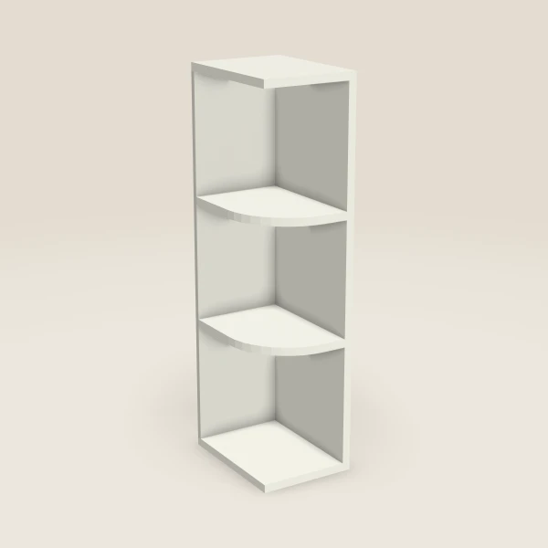 9" Wall End Shelf Cabinet — 36" High, 3D picture