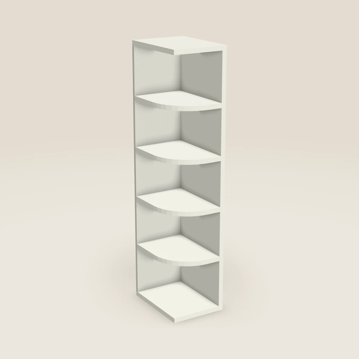 Gabinete de pared con repisa de extremo de 9" — 42" de alto, imagen en 3D
