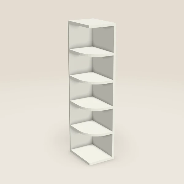 9" Wall End Shelf Cabinet — 42" High, 3D picture