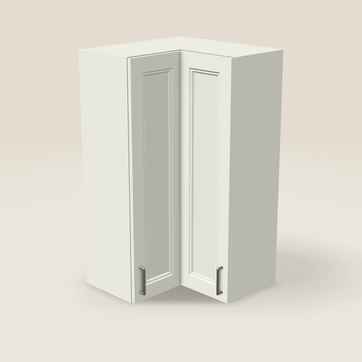 Gabinete de pared lazy susan (esquinero giratorio) de 24" — 42" de alto, imagen en 3D