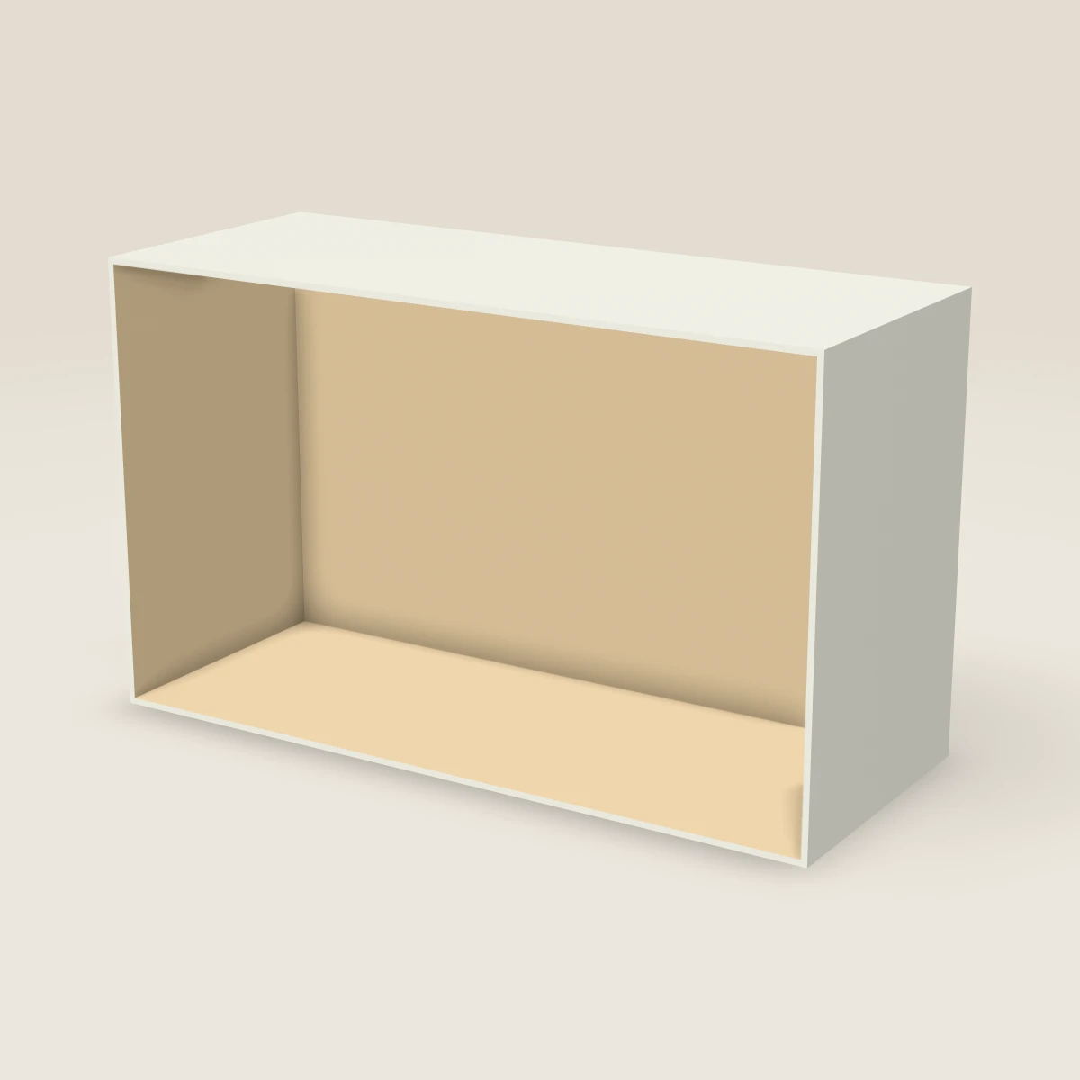30" Wall Microwave Shelf Cabinet — 18" High, 3D picture