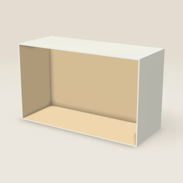 30" Wall Microwave Shelf Cabinet — 18" High, 3D picture