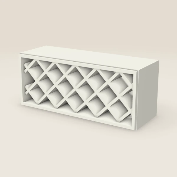 36" Wall Wine Rack — 15" High, 3D picture