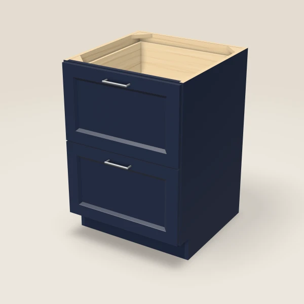 24" Two Drawer Base Cabinet, 3D picture
