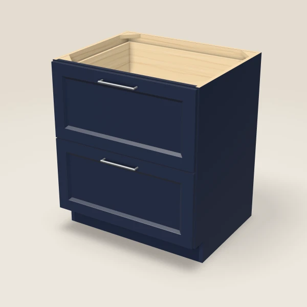30" Two Drawer Base Cabinet, 3D picture