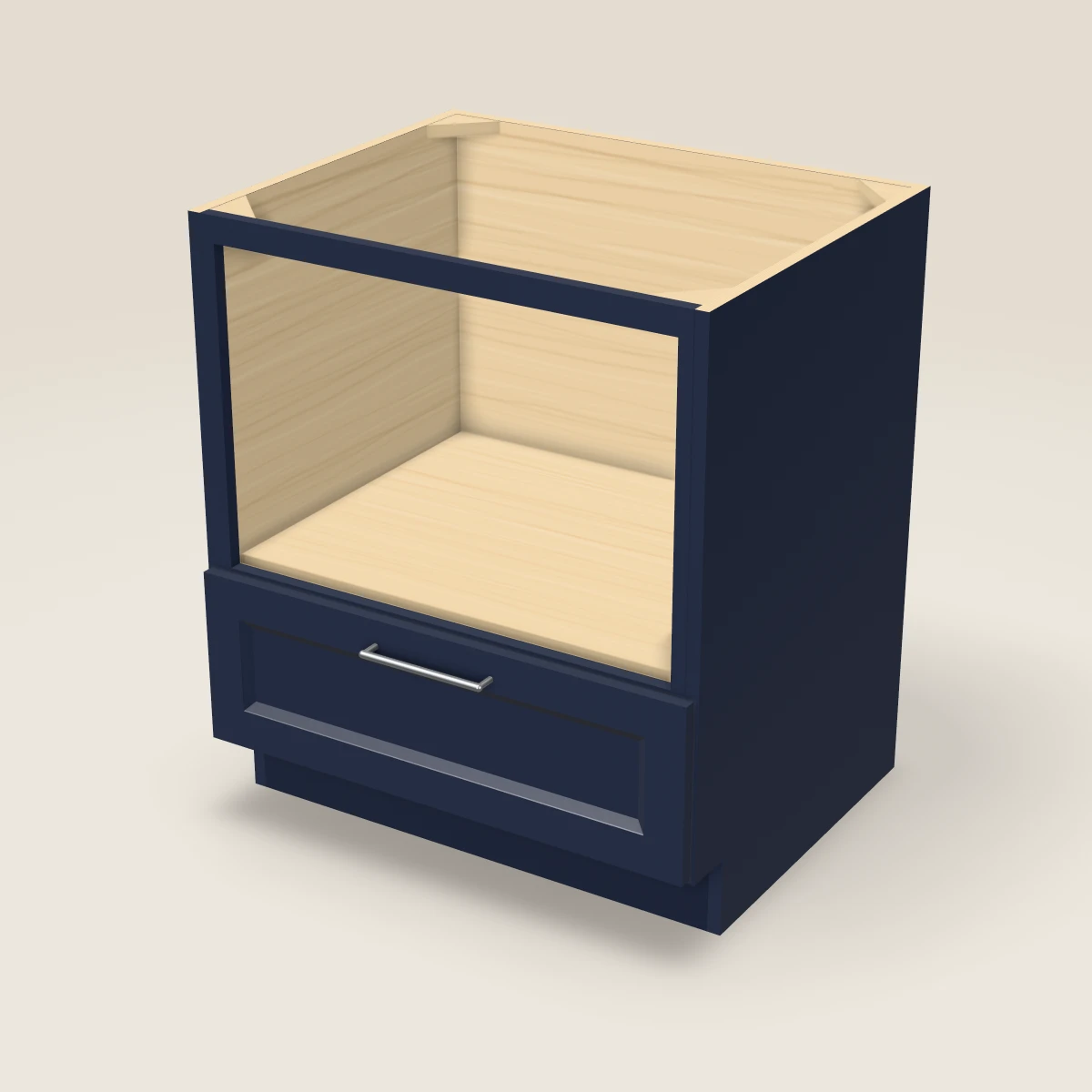 Gabinete base para microondas de 30", imagen en 3D