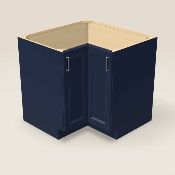 36" Base Corner Diagonal Lazy Susan Cabinet, 3D picture
