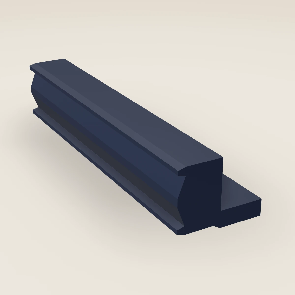 96" Shaker Light Rail Molding, 3D picture