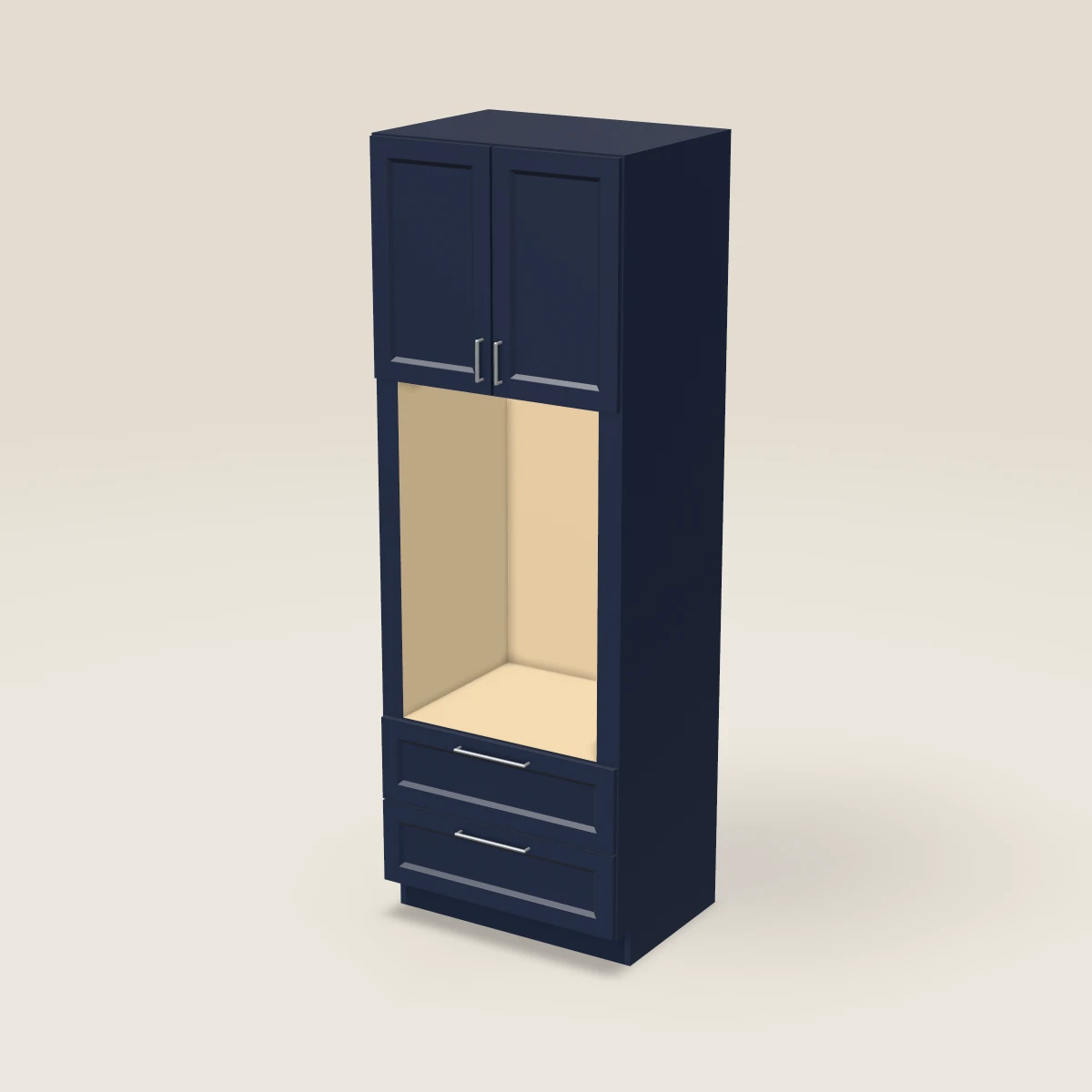 Despensa para horno de pared de 33" — 96" de alto, imagen en 3D