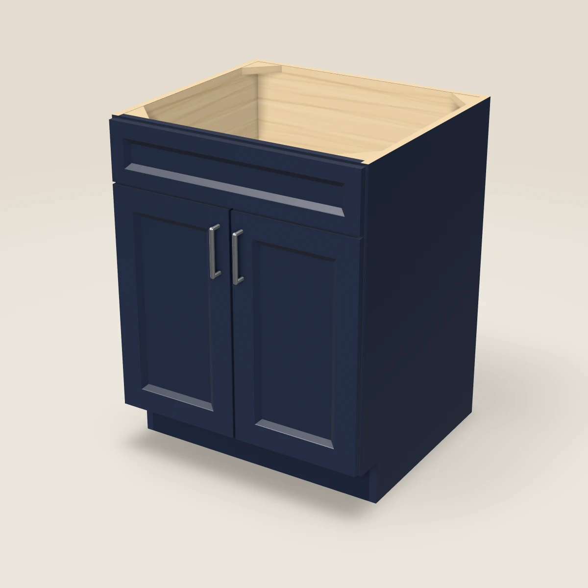 Base de fregadero de 27", imagen en 3D