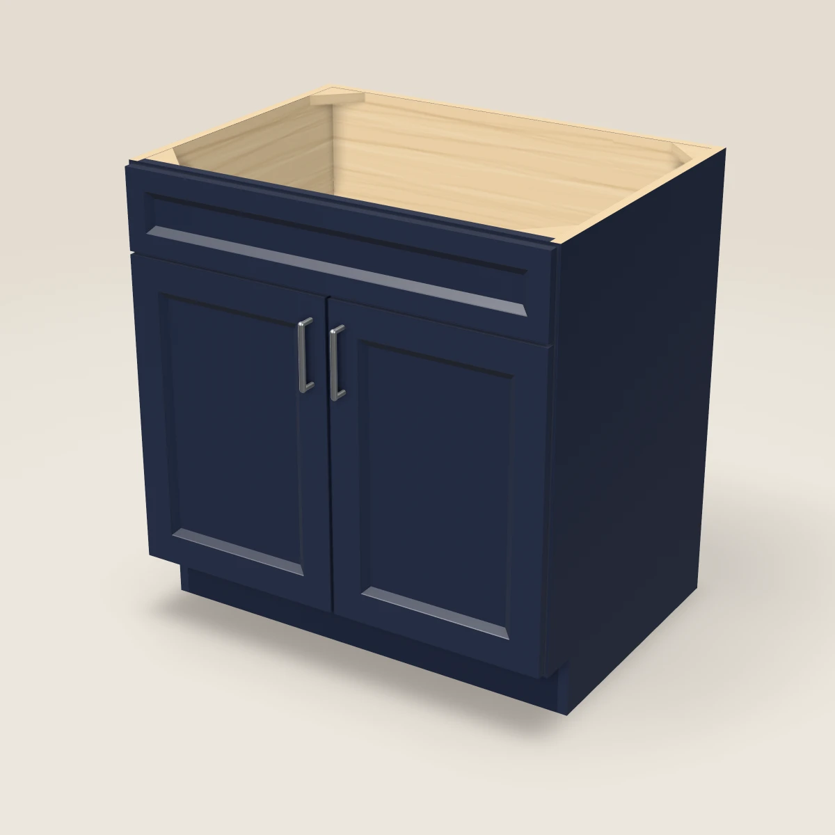 33" Sink Base Cabinet, 3D picture
