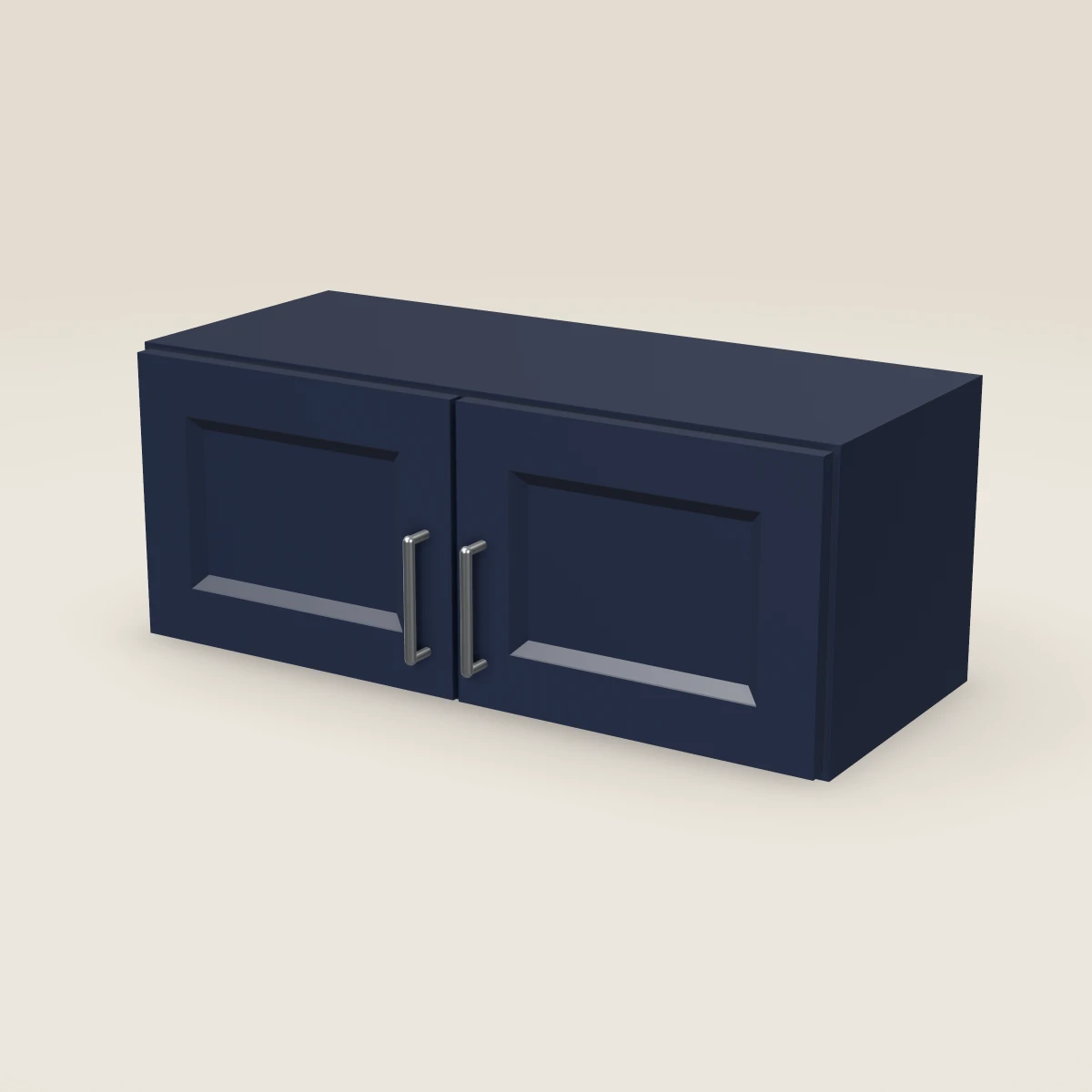 30" Double Door Wall Cabinet — 12" High, 3D picture