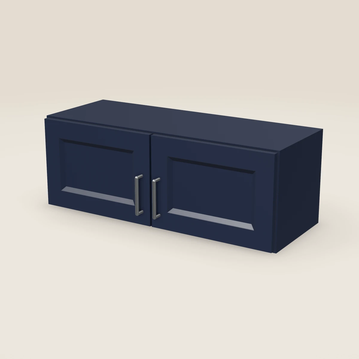 33" Double Door Wall Cabinet — 12" High, 3D picture