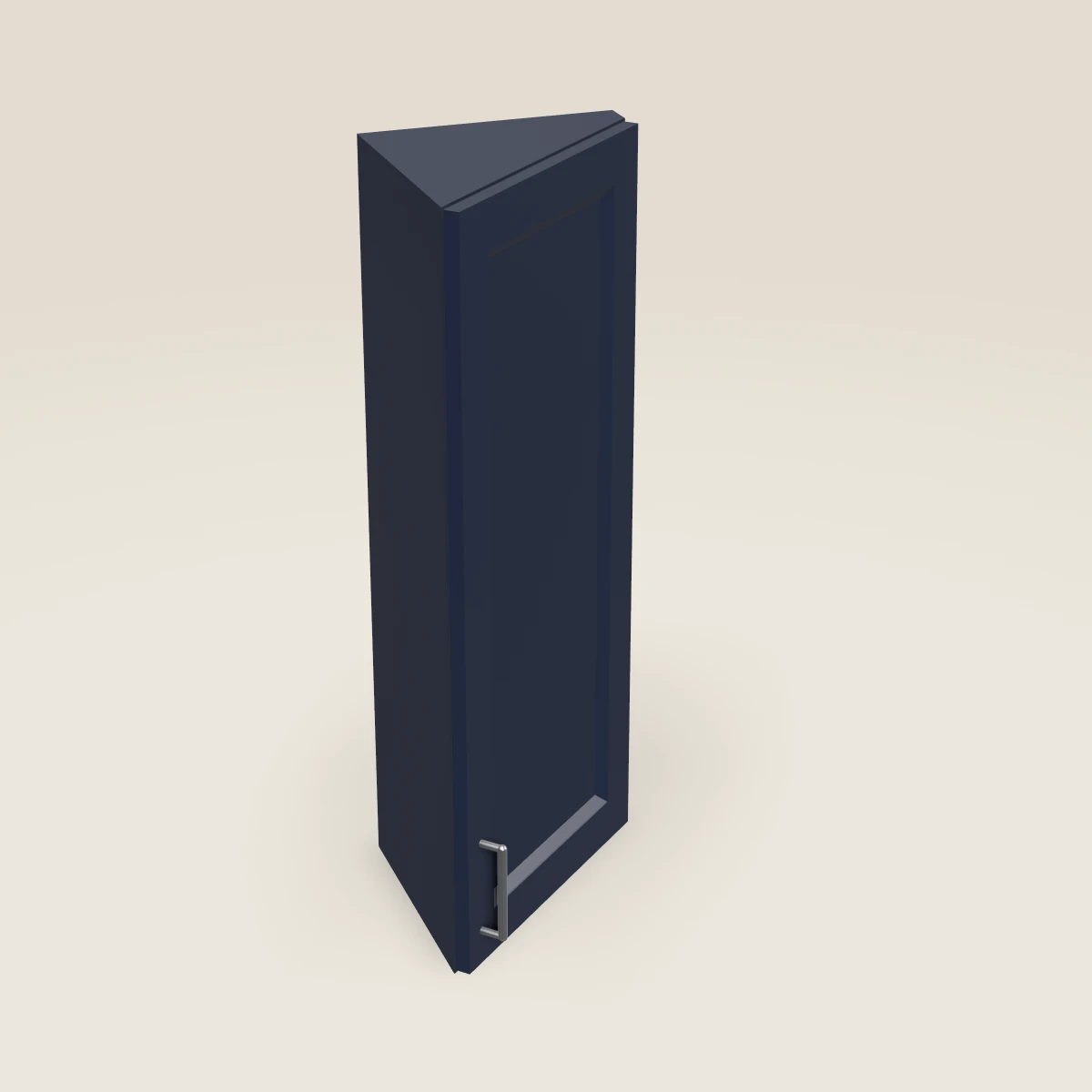 12" Wall Angle Corner Cabinet — 36" High, 3D picture