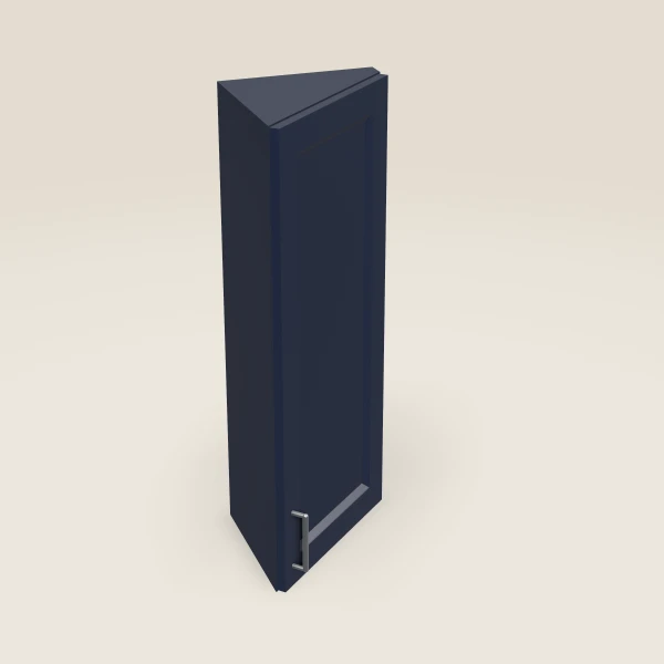 12" Wall Angle Corner Cabinet — 36" High, 3D picture