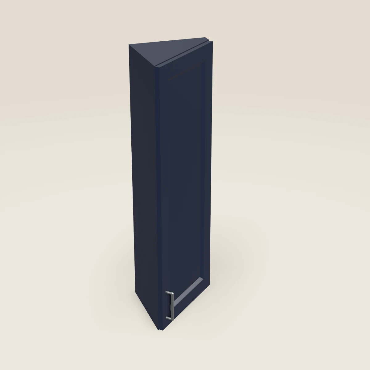 12" Wall Angle Corner Cabinet — 42" High, 3D picture