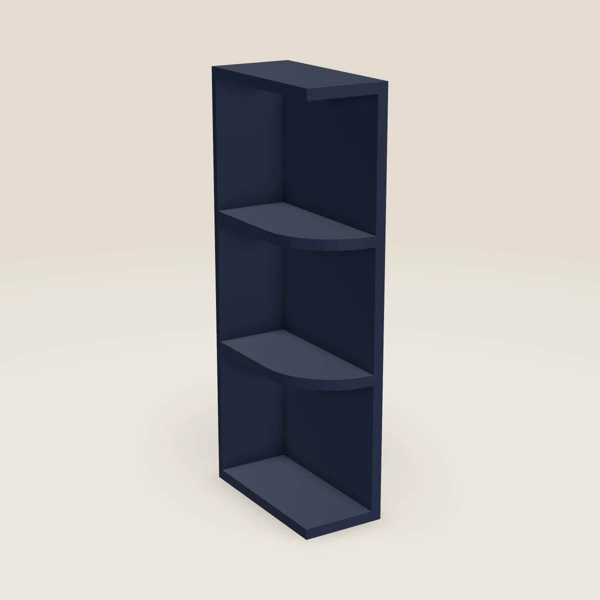 6" Wall End Shelf Cabinet — 30" High, 3D picture