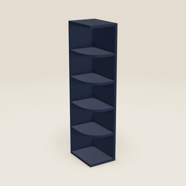 9" Wall End Shelf Cabinet — 42" High, 3D picture