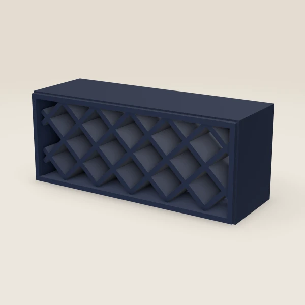 36" Wall Wine Rack — 15" High, 3D picture